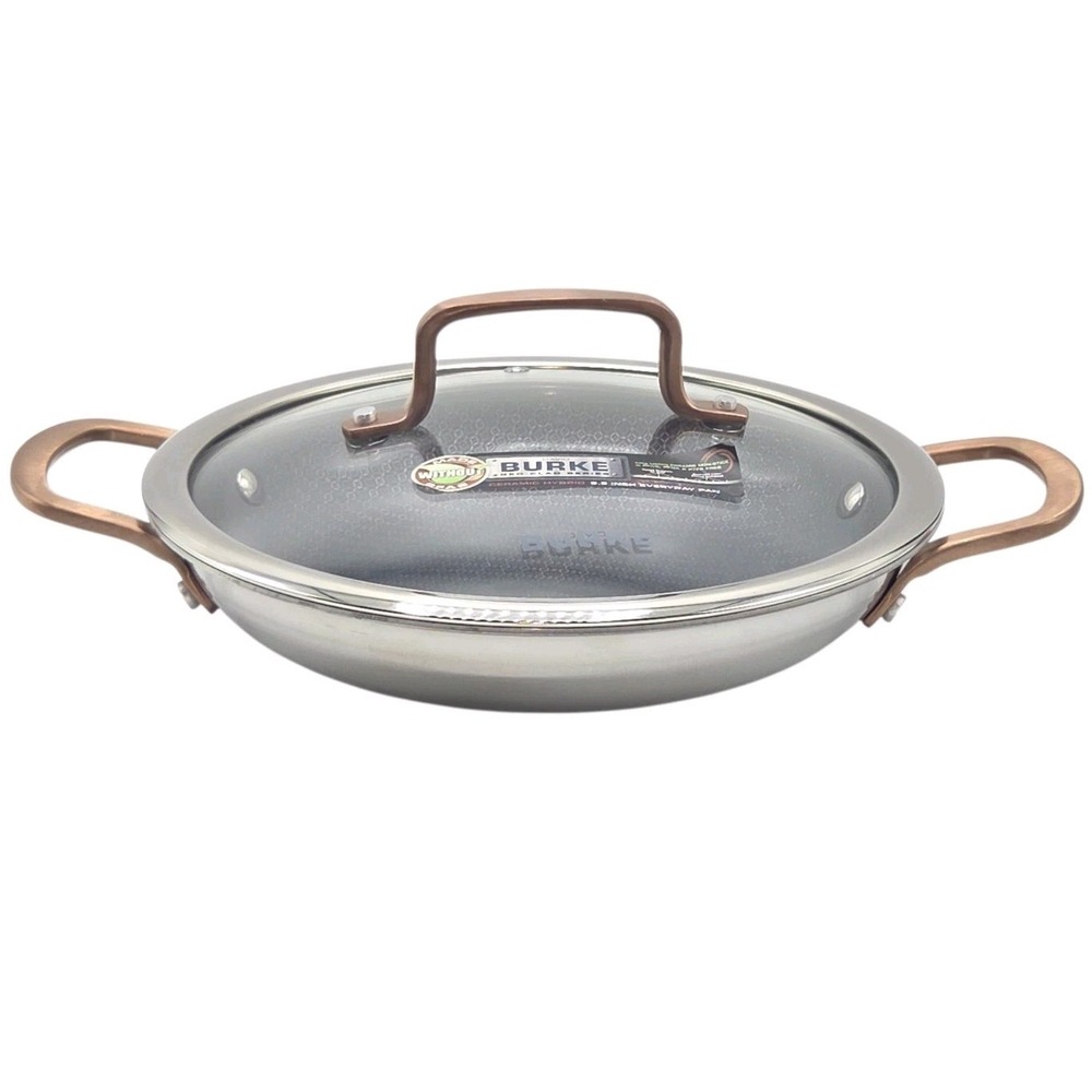 David Burke 9.5" Nonstick Ceramic Hybrid Everyday Pan Cookware Copper Handle